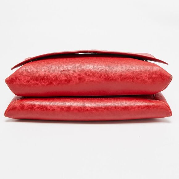 Jil Sander Red Leather Cut Out Top Handle Bag - Picture 6 of 7